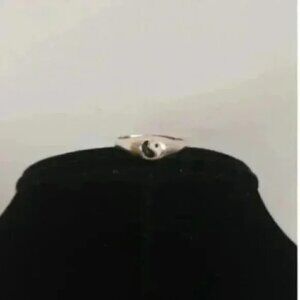 Sterling Silver Yin Yang Enamel Ring